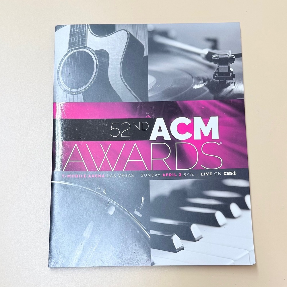 52nd ACM Awards Official Program 2017 Academy of Country Music Vegas Souvenir